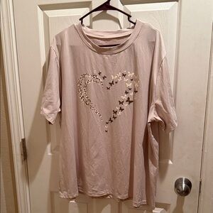 Stylish Heart Design Women's Short Sleeve Top